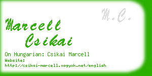 marcell csikai business card